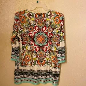 Melissa Paige, multicolored blouse. Size. Large